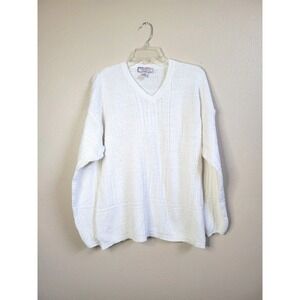 American Basics Women's Sweater Small Knit Linen-Blend Casual Pull-on‎ Sz M